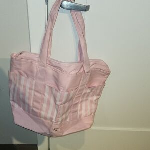 Victoria's Secret Light Pink Striped Tote